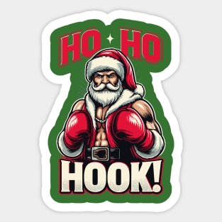 Ho, Ho, Hook - Boxing Santa Sticker